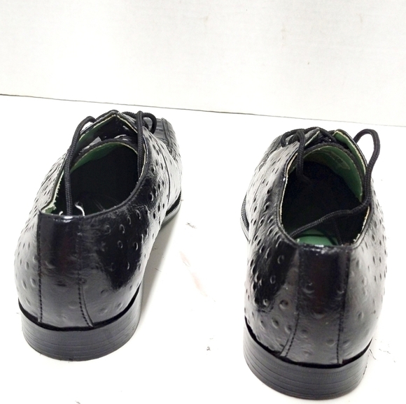 Stacy Adams women\'s shoes Black Leather Crocodile Embossed Oxford  Size:7 M
